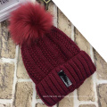 Frauen Unisex Herbst Winter warme gestrickte Twisted Kabel POM POM Caps Beanie geflochtener Hut (HW123)